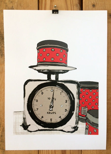 Vintage scale- red