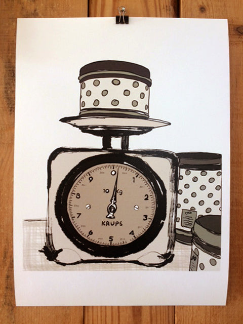 Vintage scale- white