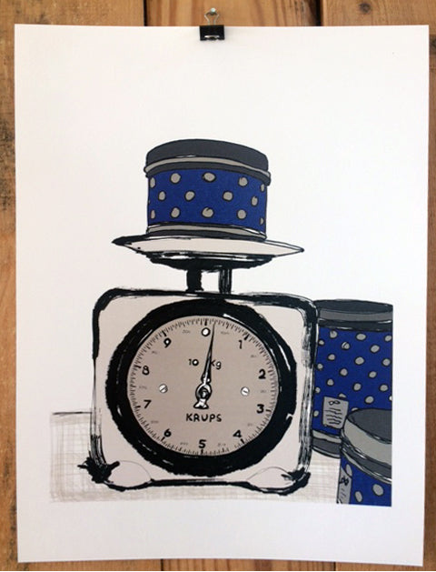 Vintage scale-blue