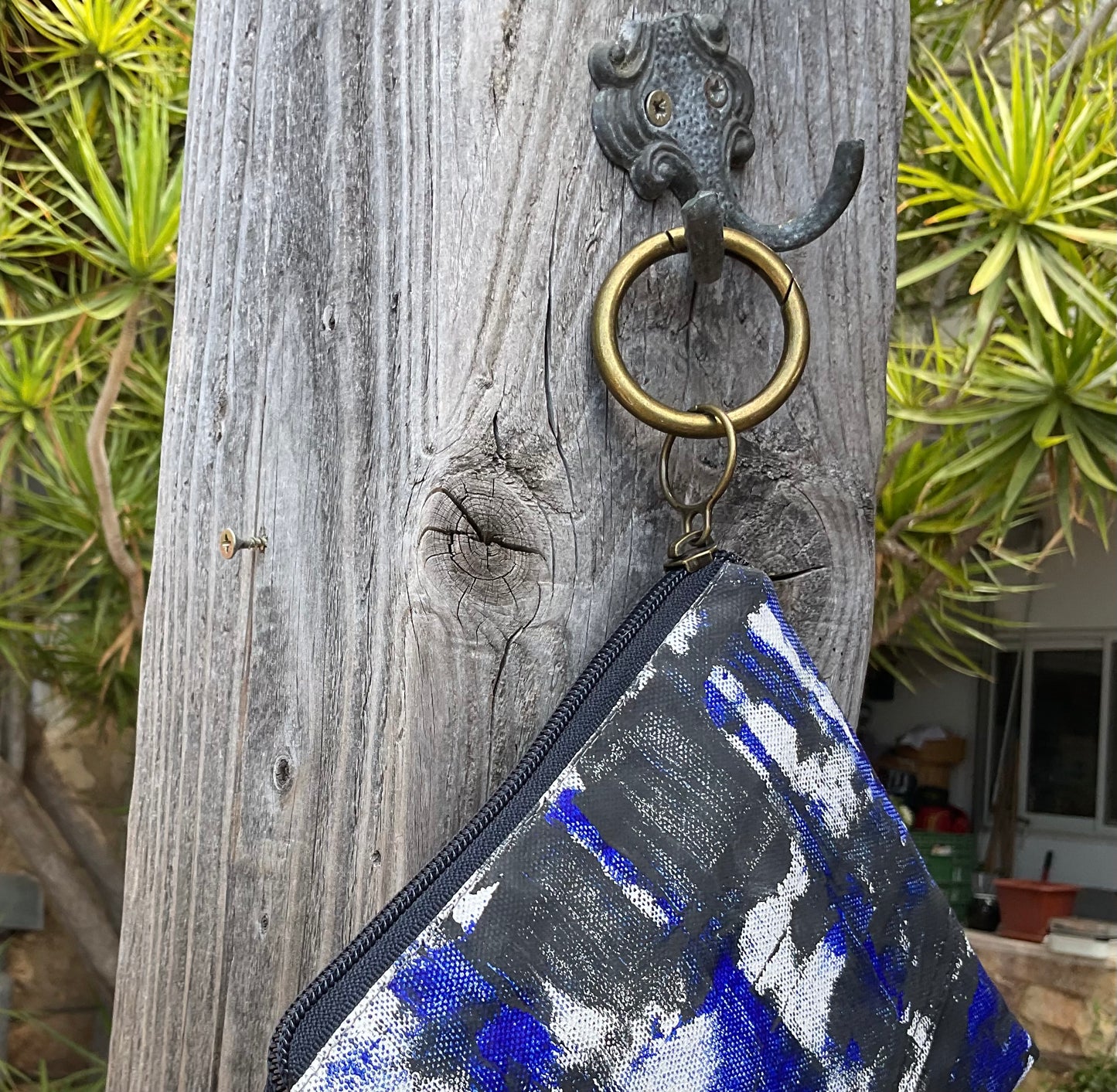Hand crafted vegan clutch