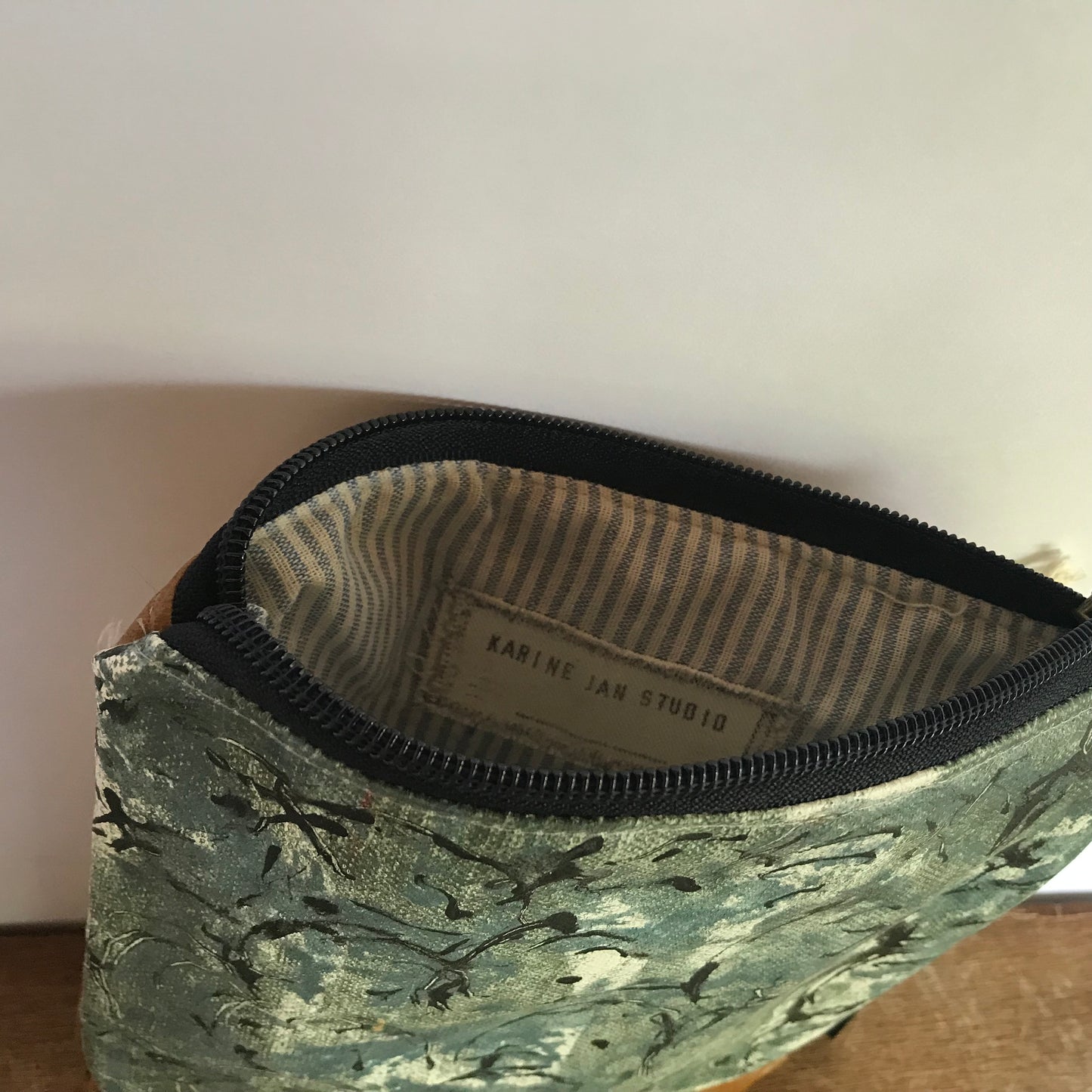 Hand crafted vegan clutch