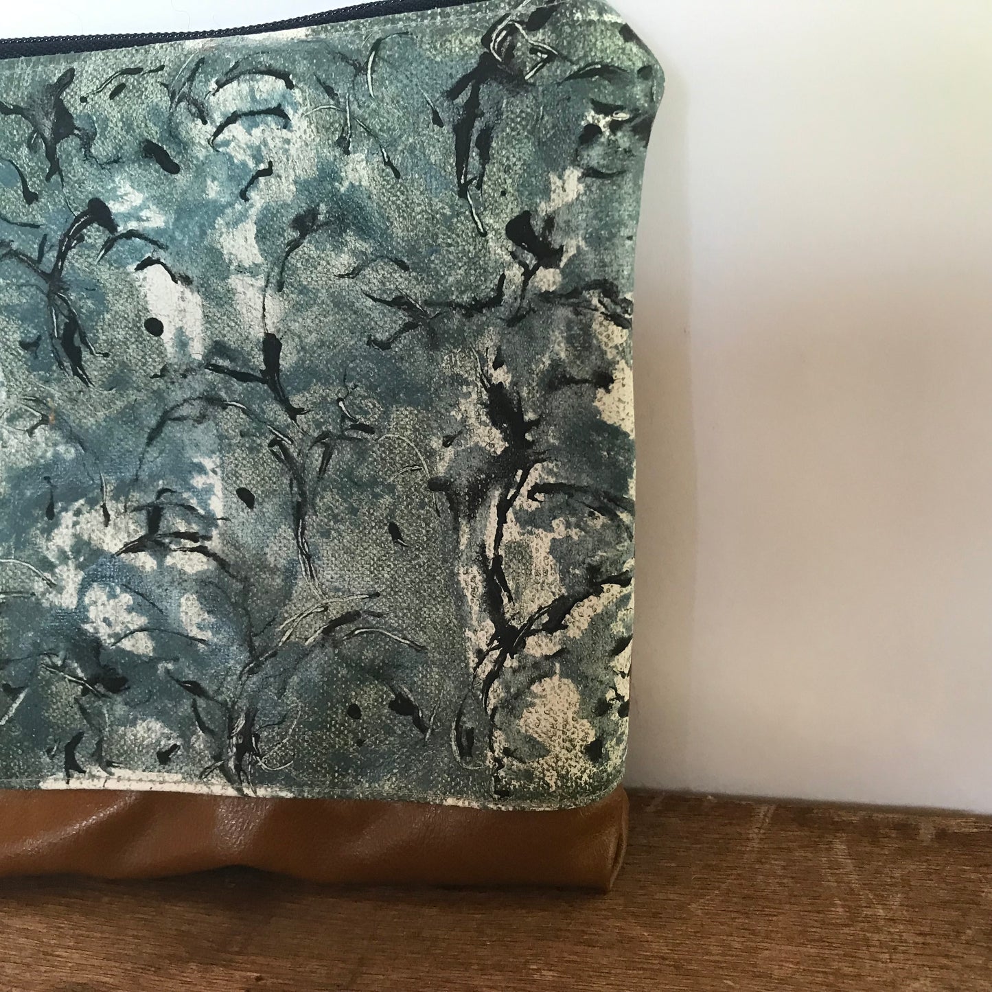 Hand crafted vegan clutch