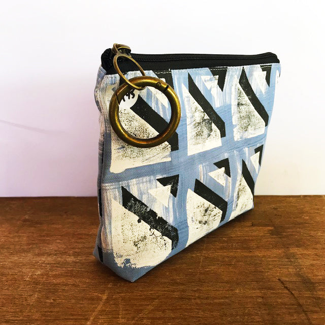 Hand crafted canvas clutch