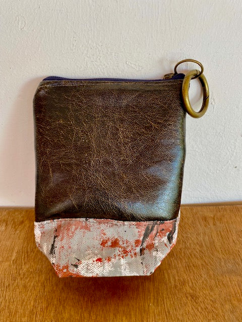 Hand crafted vegan clutch