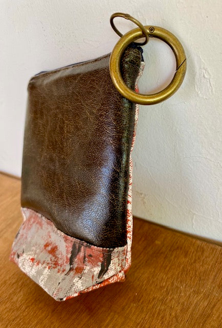 Hand crafted vegan clutch