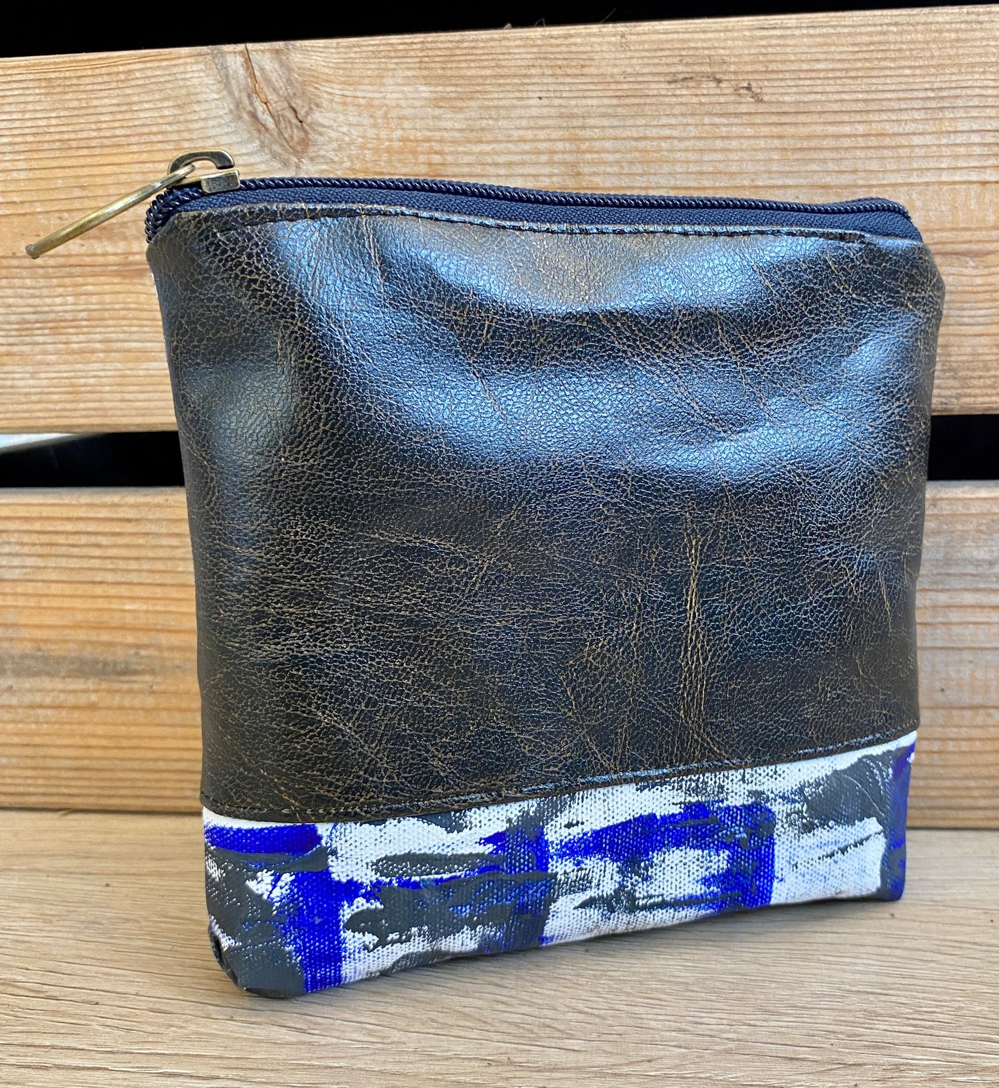 Hand crafted vegan clutch