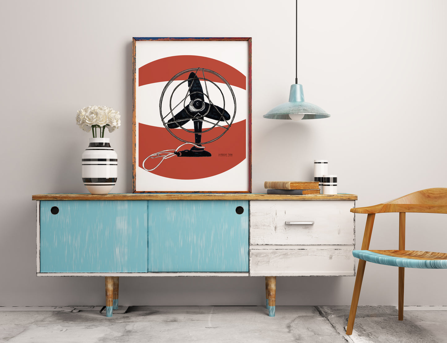 Vintage Fan - pink