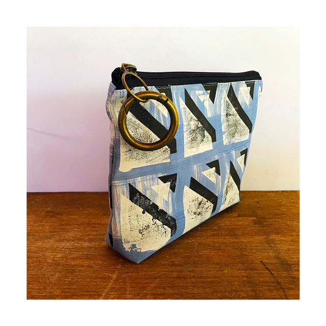 Hand crafted canvas clutch