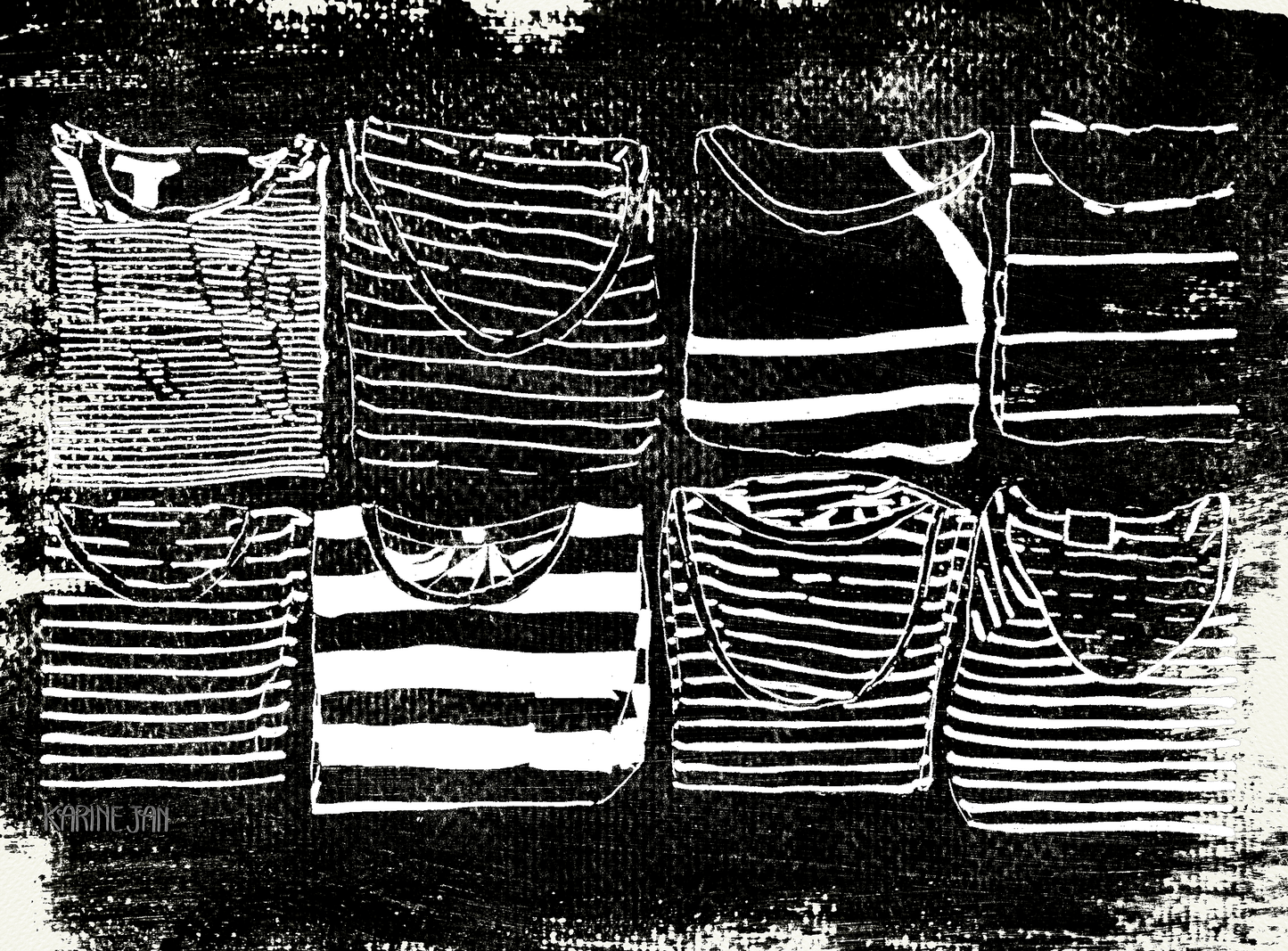 Folded Shirts- black