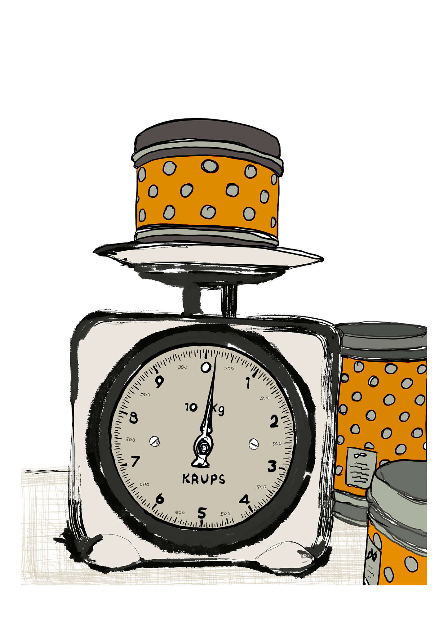 Vintage scale- orange