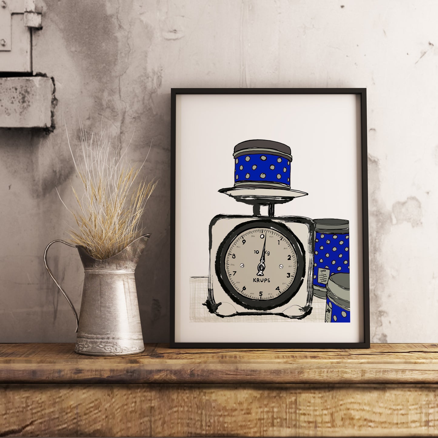 Vintage scale-blue