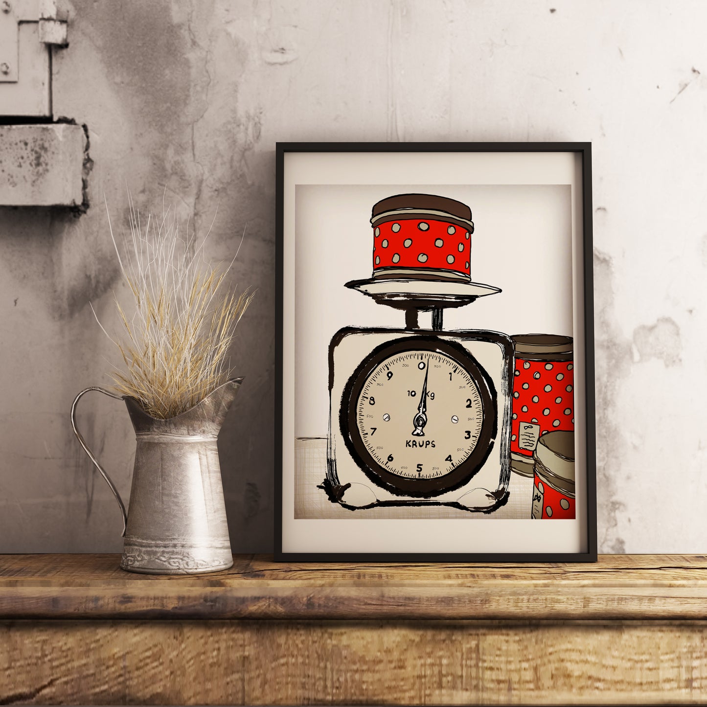 Vintage scale- red