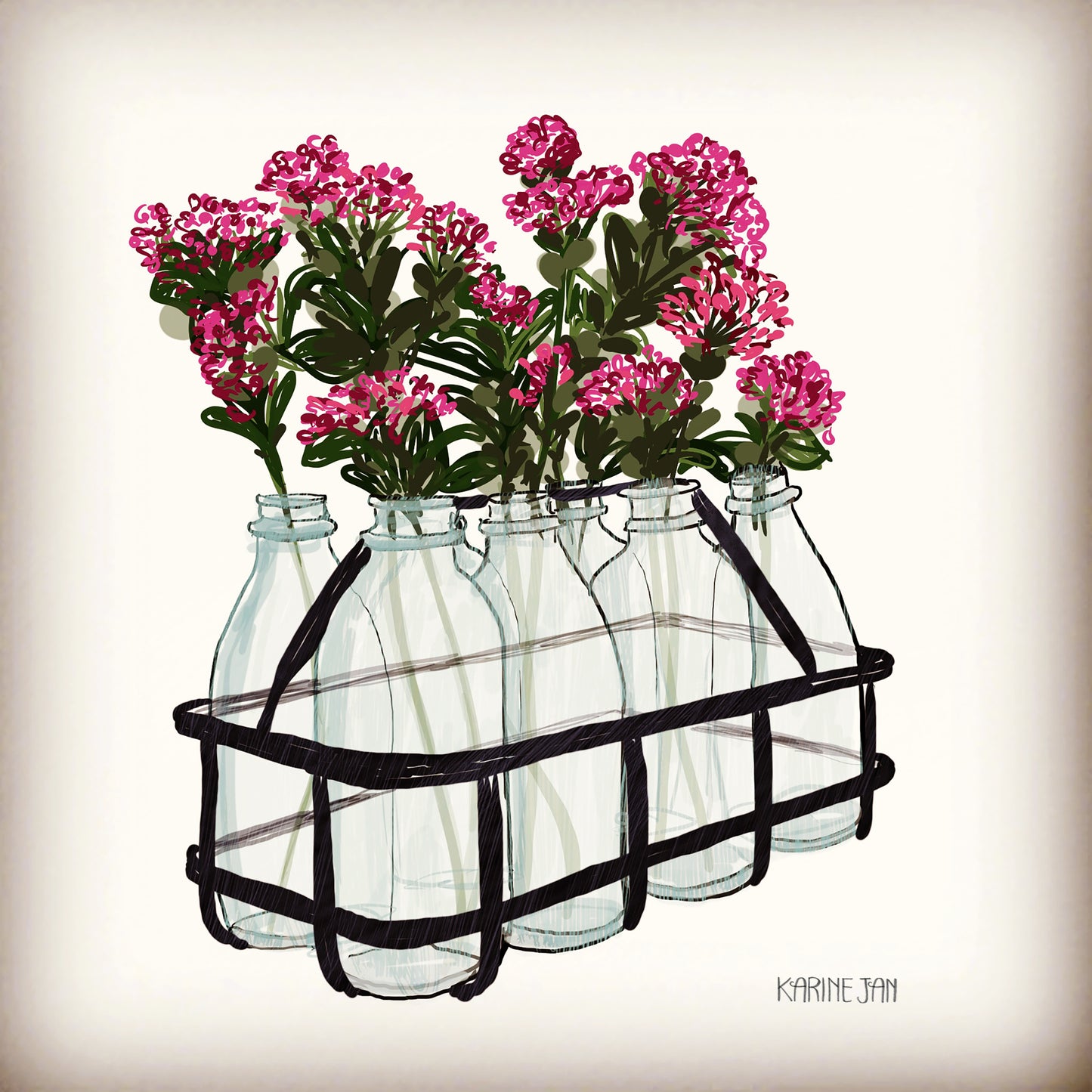 vintage milk bottles