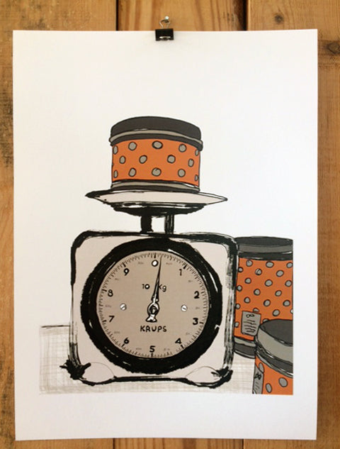 Vintage scale- orange
