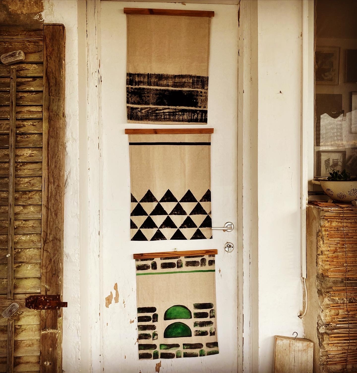Textile wall hanging