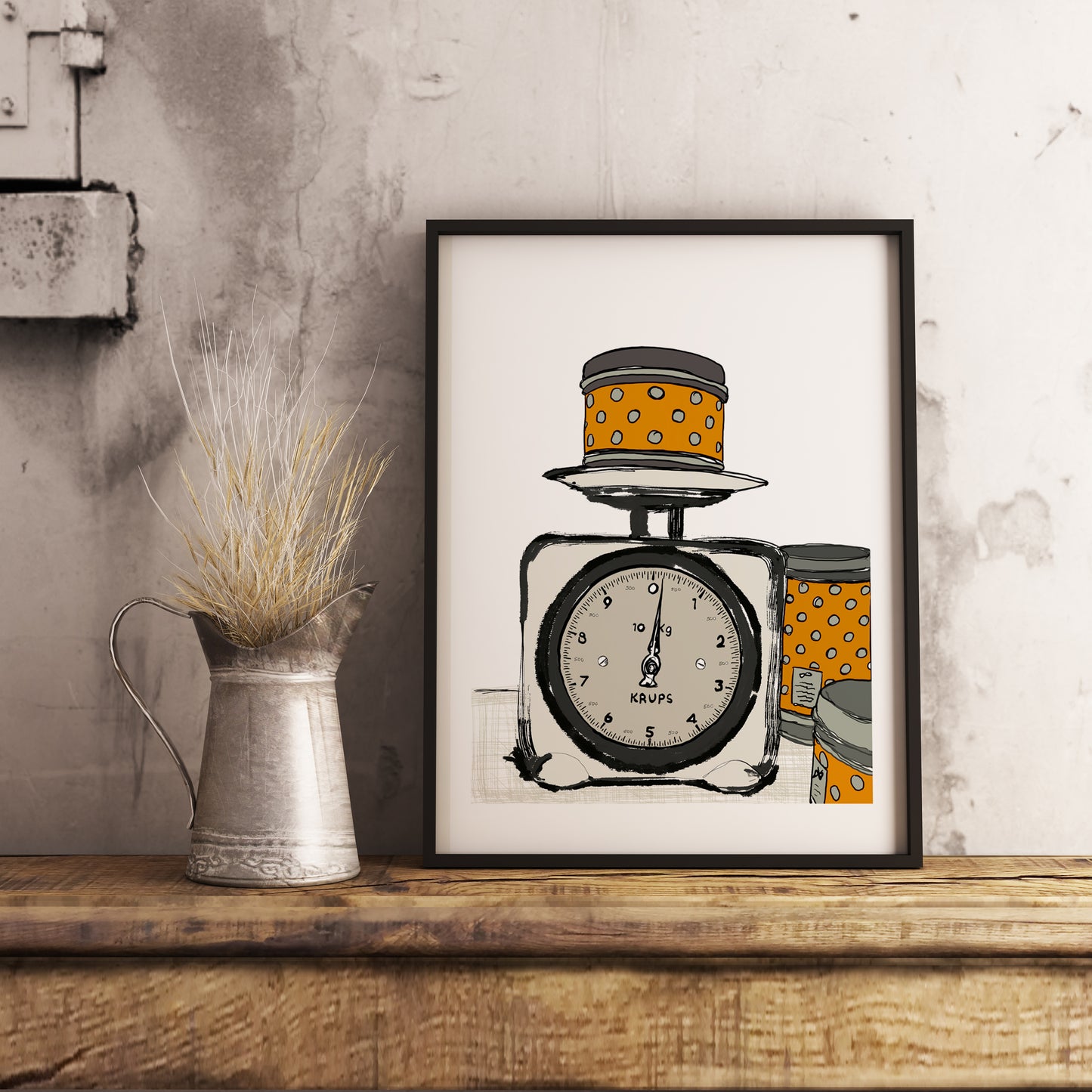 Vintage scale- orange