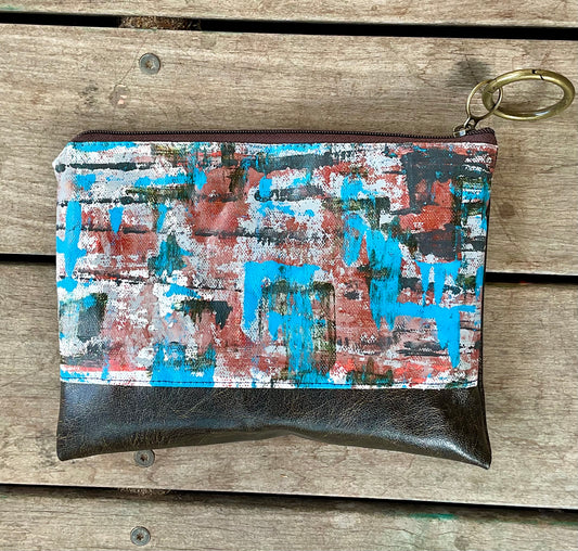 Hand crafted vegan clutch
