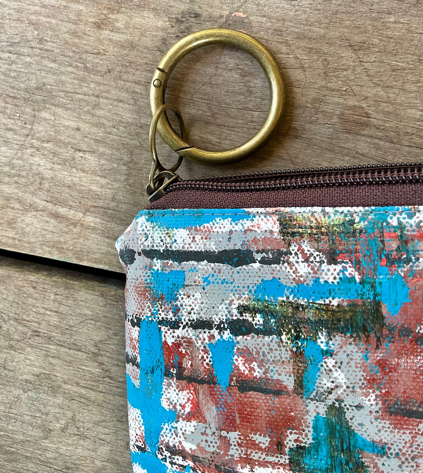 Hand crafted vegan clutch