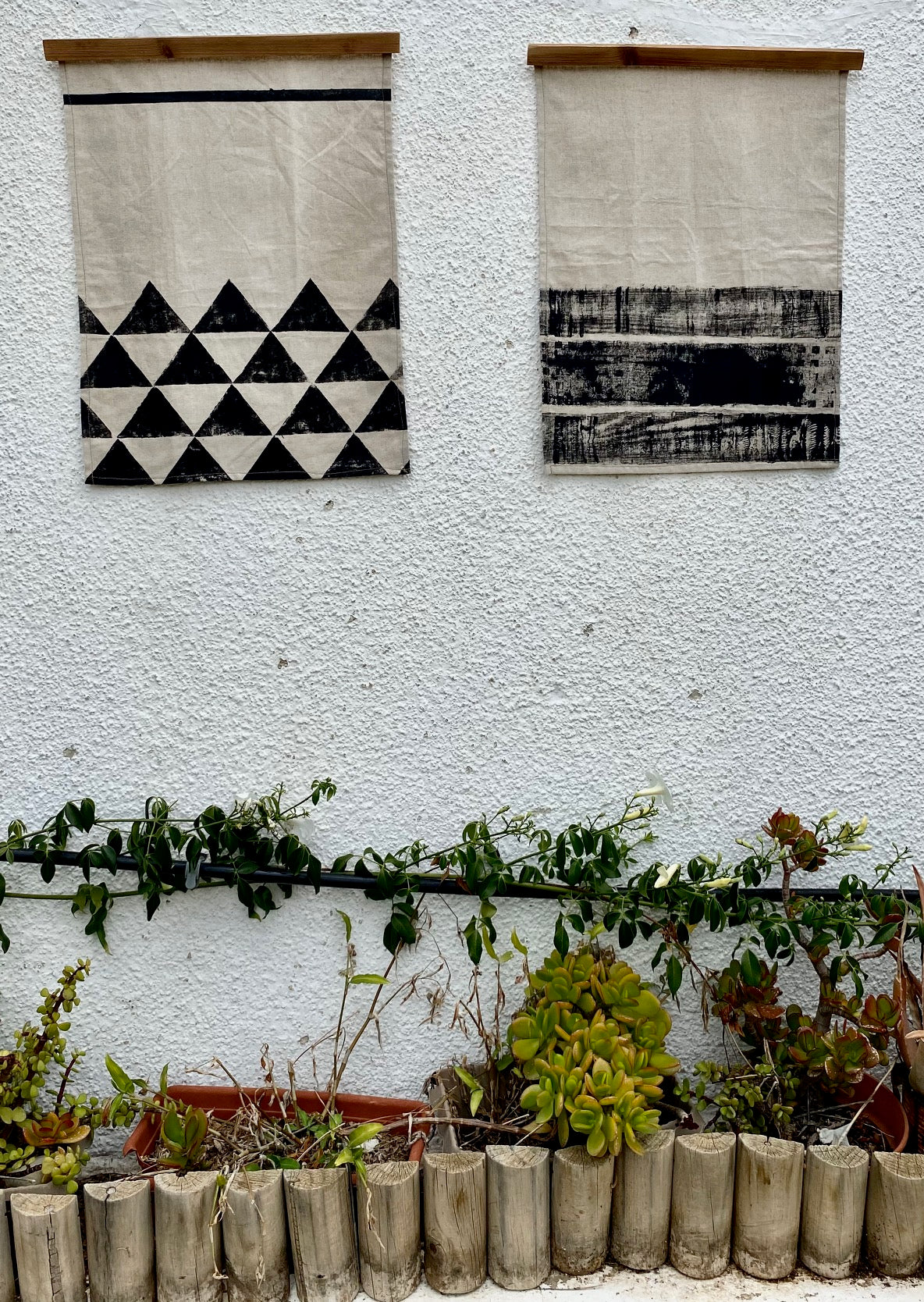 Textile wall hanging