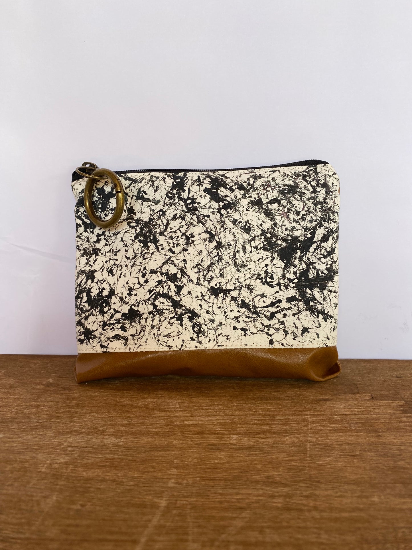 Hand crafted and painted vegan clutch