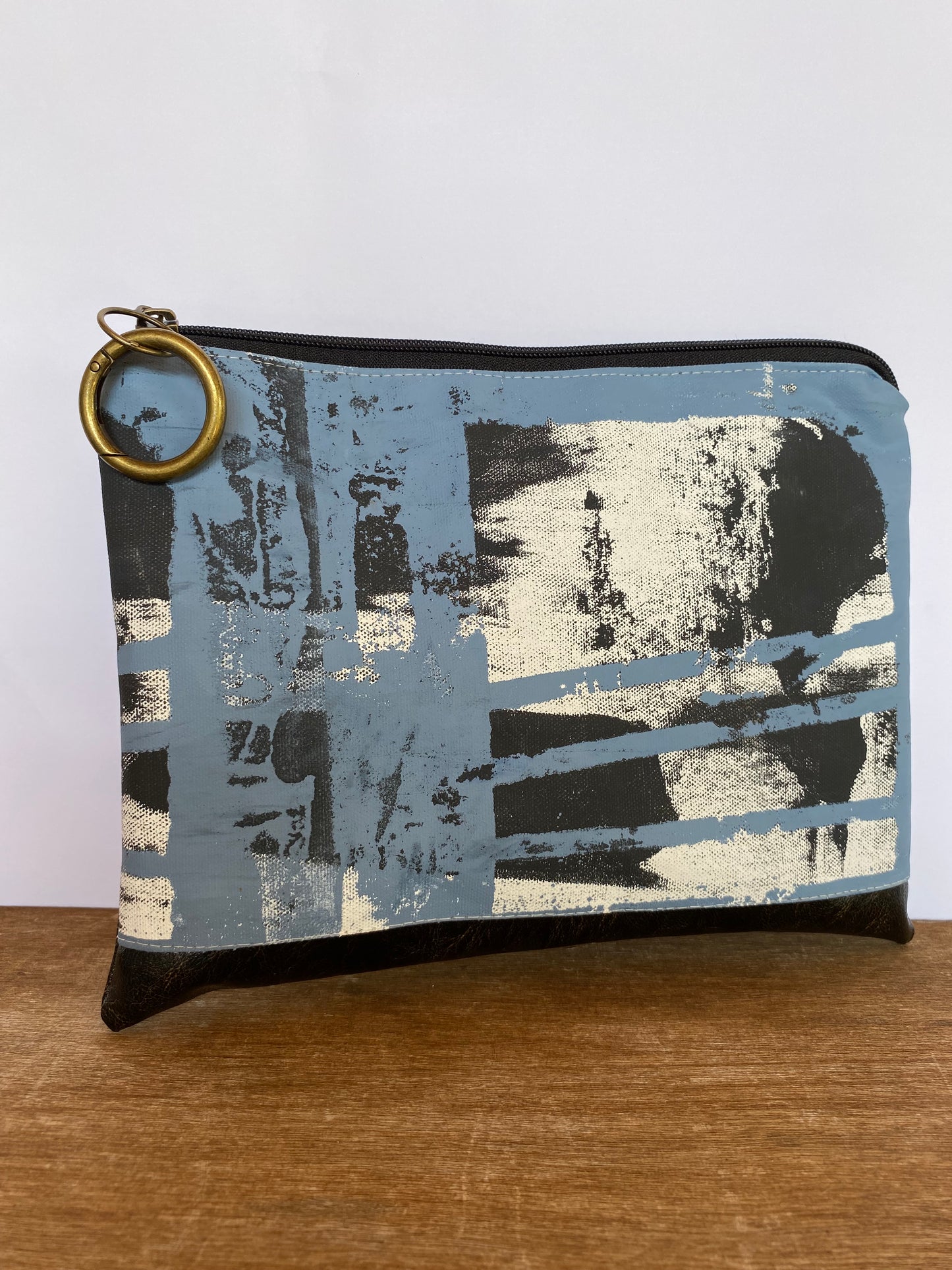 Hand crafted and printed vegan clutch