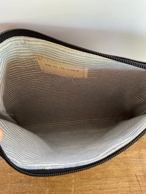 Hand crafted and printed vegan clutch