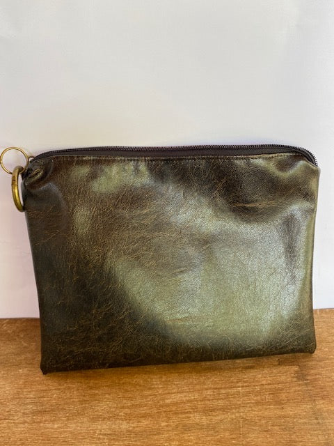 Hand crafted and printed vegan clutch