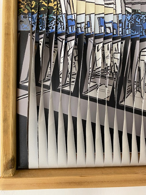 A Figure on the balcony- mixed media
