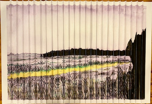 landscape- folded paper print
