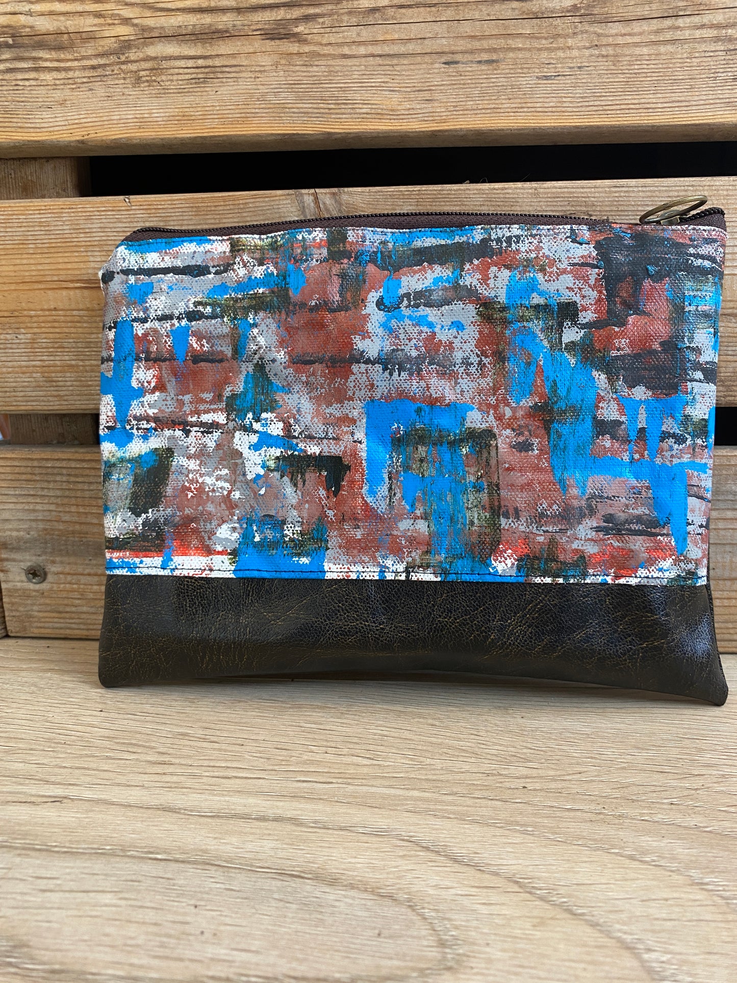 Hand crafted vegan clutch