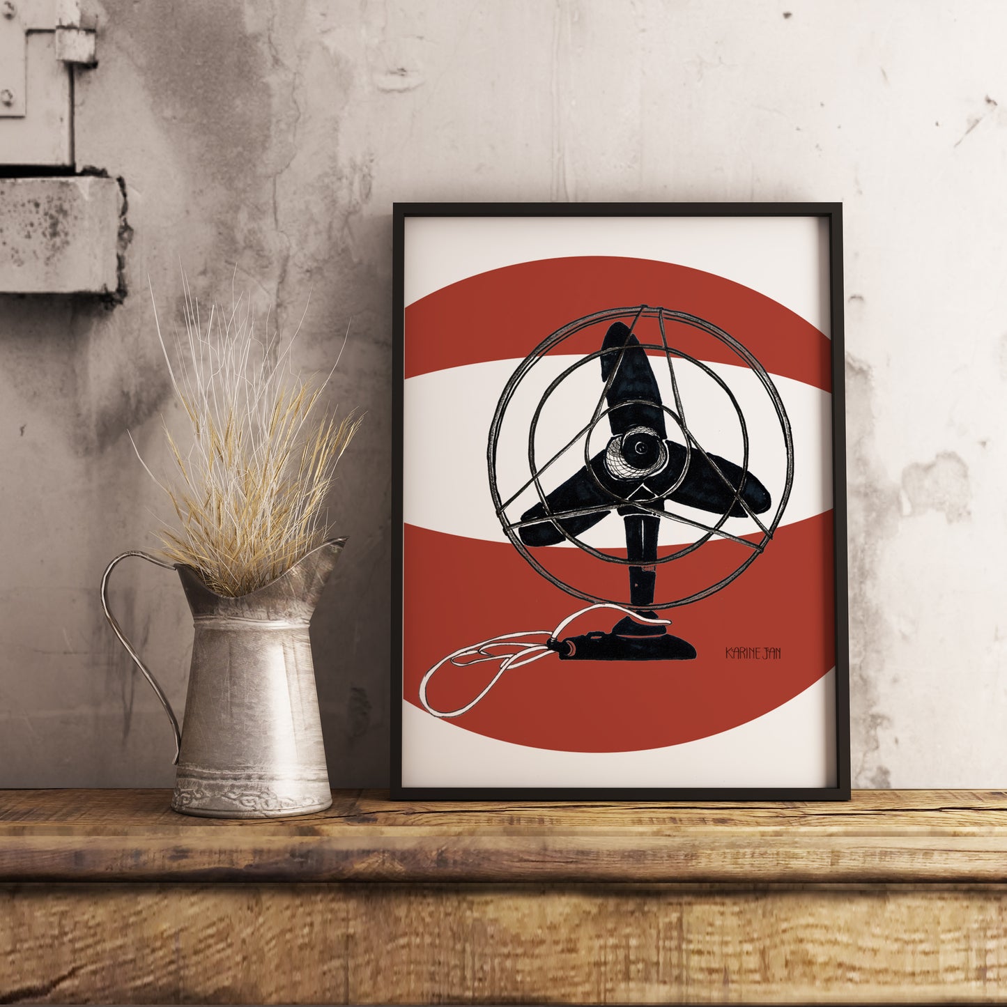 Vintage Fan - pink