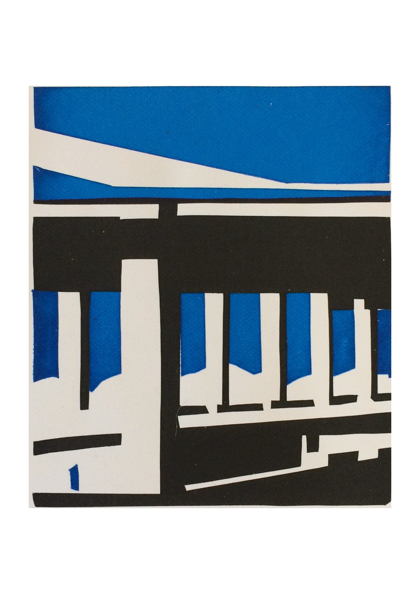 Site- screen print -blue