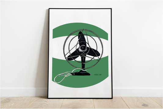 Vintage Fan - green