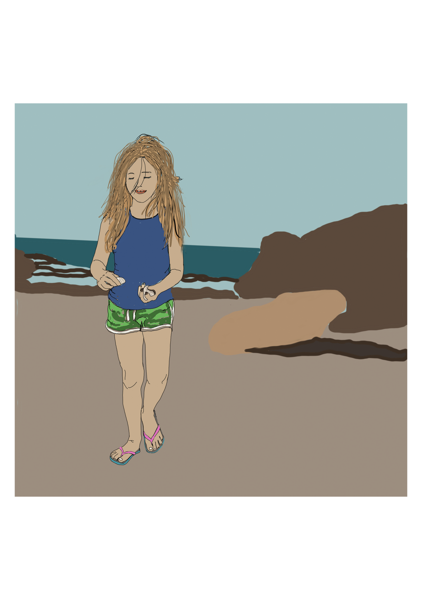 Lynni at the beach
