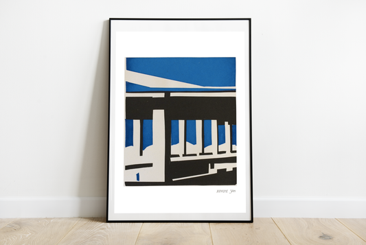 Site- screen print -blue
