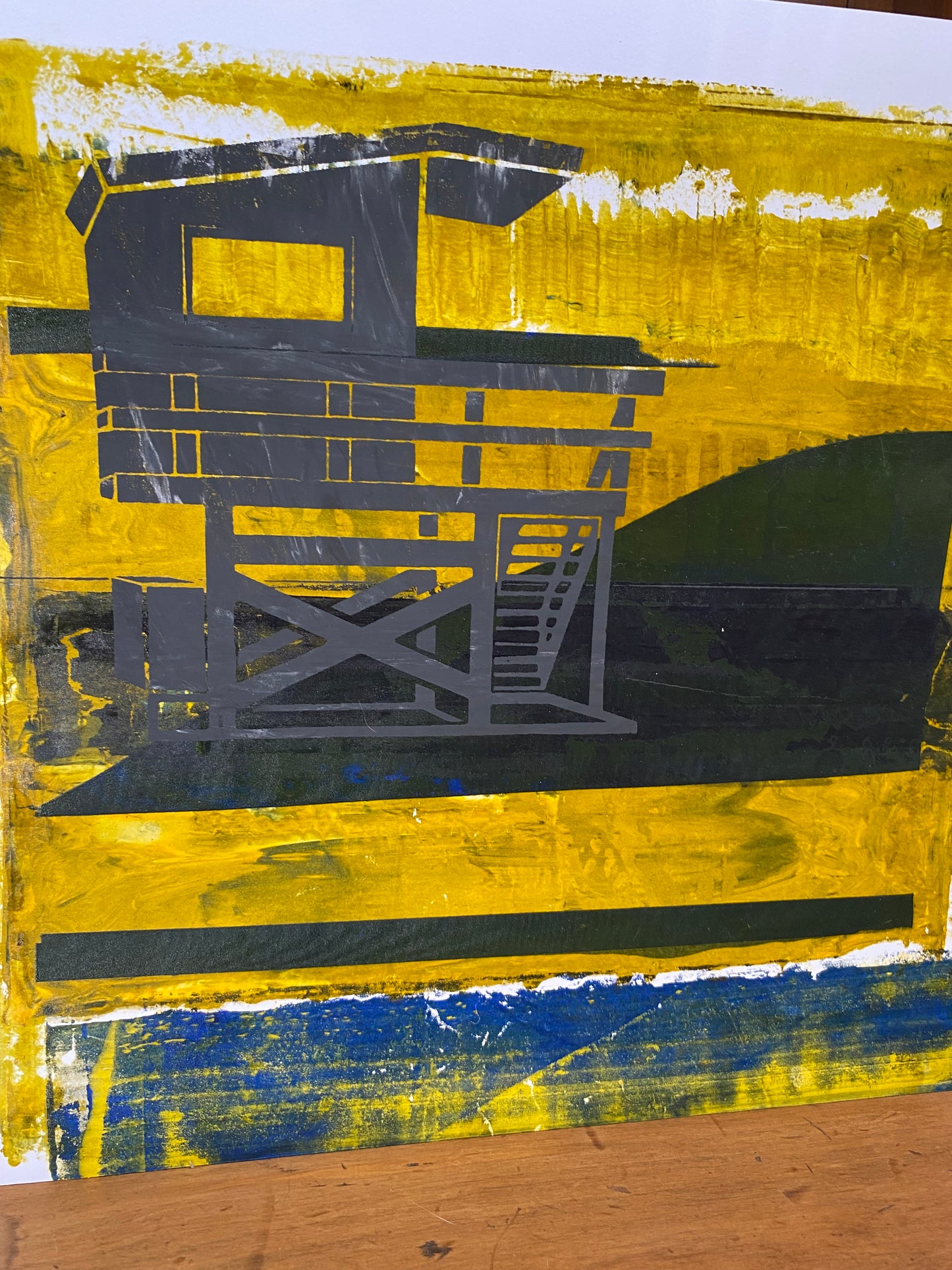 Lifeguard tower- screen print